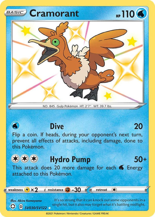 Cramorant SV030  - Holofoil Shining Fates Shiny Vault - Shiny Holo Rare