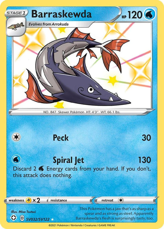 Barraskewda SV032  - Holofoil Shining Fates Shiny Vault - Shiny Holo Rare