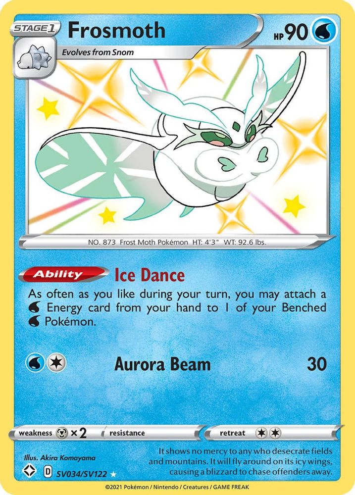 Frosmoth SV034  - Holofoil Shining Fates Shiny Vault - Shiny Holo Rare