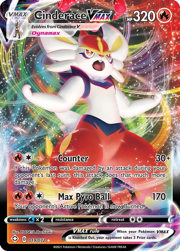 Cinderace VMAX 019  - Holofoil Shining Fates - Ultra Rare