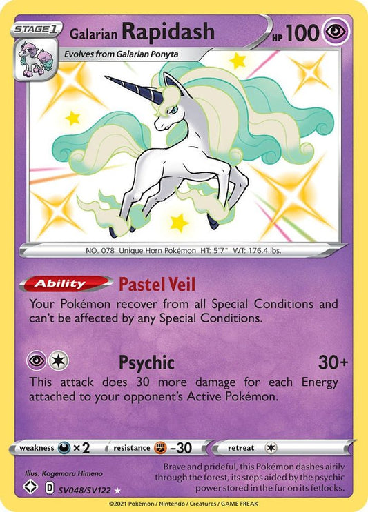 Galarian Rapidash SV048  - Holofoil Shining Fates Shiny Vault - Shiny Holo Rare