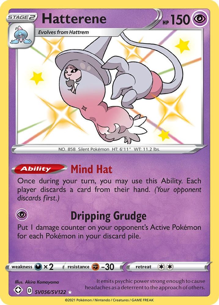 Hatterene SV056  - Holofoil Shining Fates Shiny Vault - Shiny Holo Rare