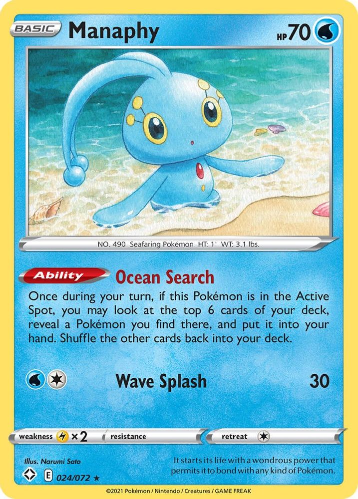 Manaphy 024  Shining Fates - Rare