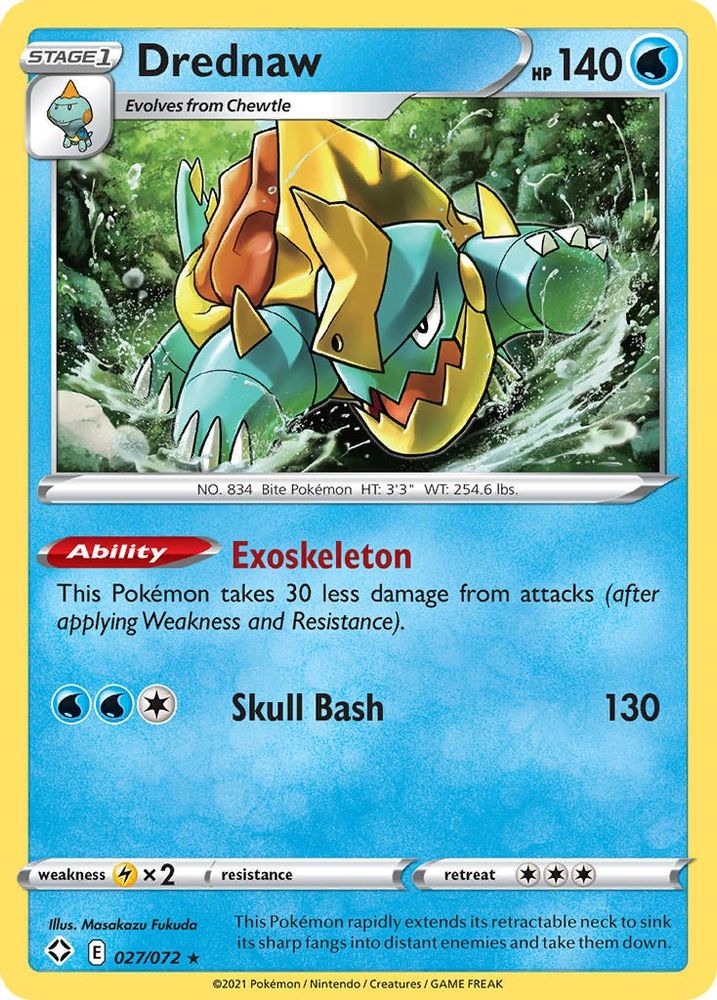 Drednaw 027  Shining Fates - Rare
