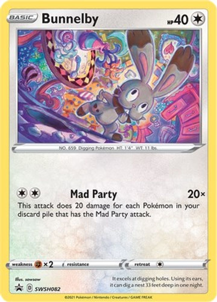 Bunnelby SWSH082  - Holofoil SWSH Sword & Shield Promo Cards - Promo
