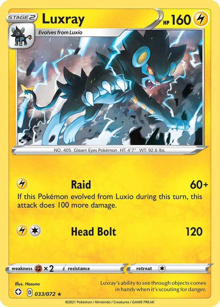 Luxray 033  - Holofoil Shining Fates - Holo Rare