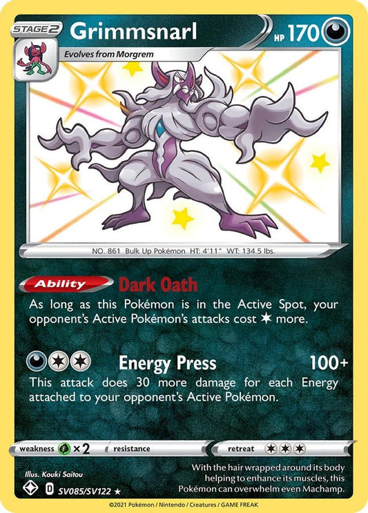 Grimmsnarl SV085  - Holofoil Shining Fates Shiny Vault - Shiny Holo Rare