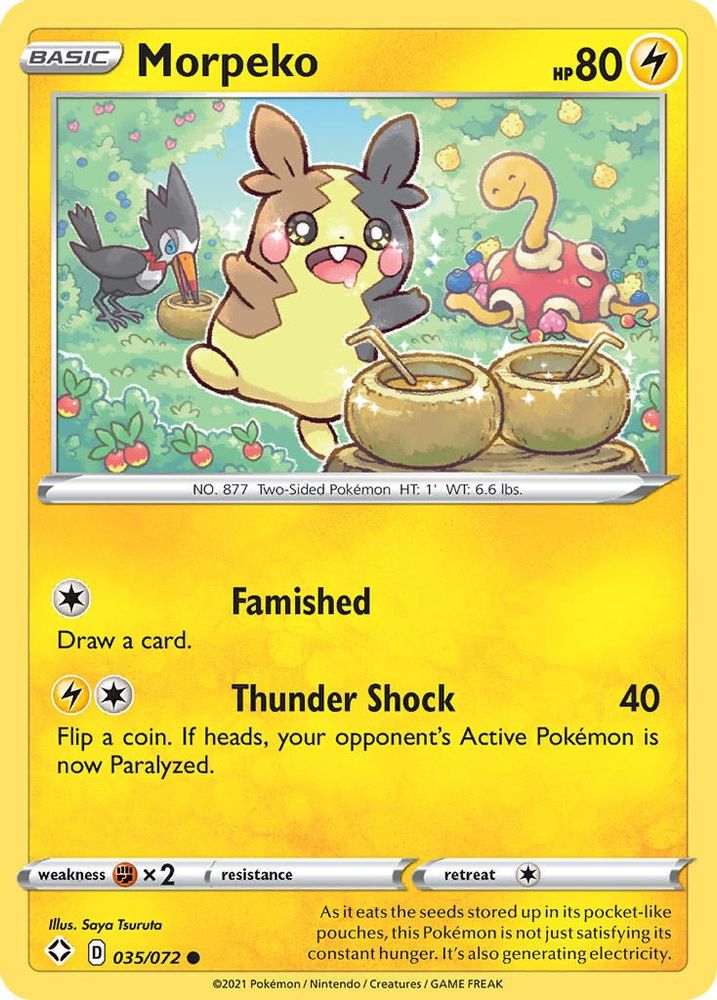 Morpeko (035) (035) 035  - Reverse Holofoil Shining Fates - Common