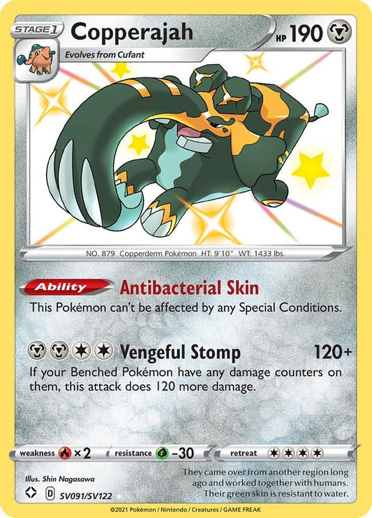 Copperajah SV091  - Holofoil Shining Fates Shiny Vault - Shiny Holo Rare