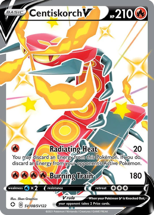 Centiskorch V SV108  - Holofoil Shining Fates Shiny Vault - Shiny Holo Rare