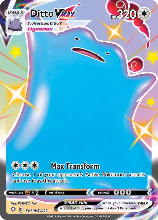 Ditto VMAX SV119  - Holofoil Shining Fates Shiny Vault - Shiny Holo Rare