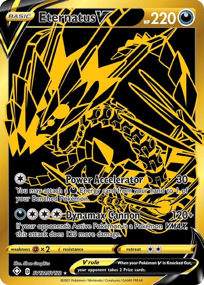 Eternatus V SV121  - Holofoil Shining Fates Shiny Vault - Shiny Holo Rare