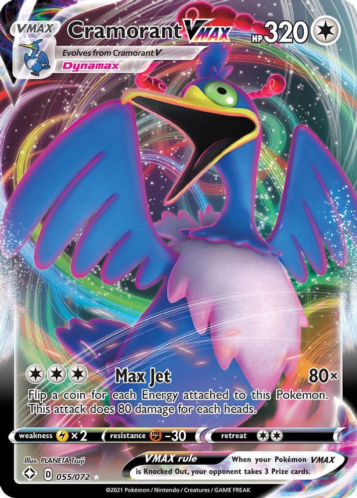 Cramorant VMAX 055  - Holofoil Shining Fates - Ultra Rare