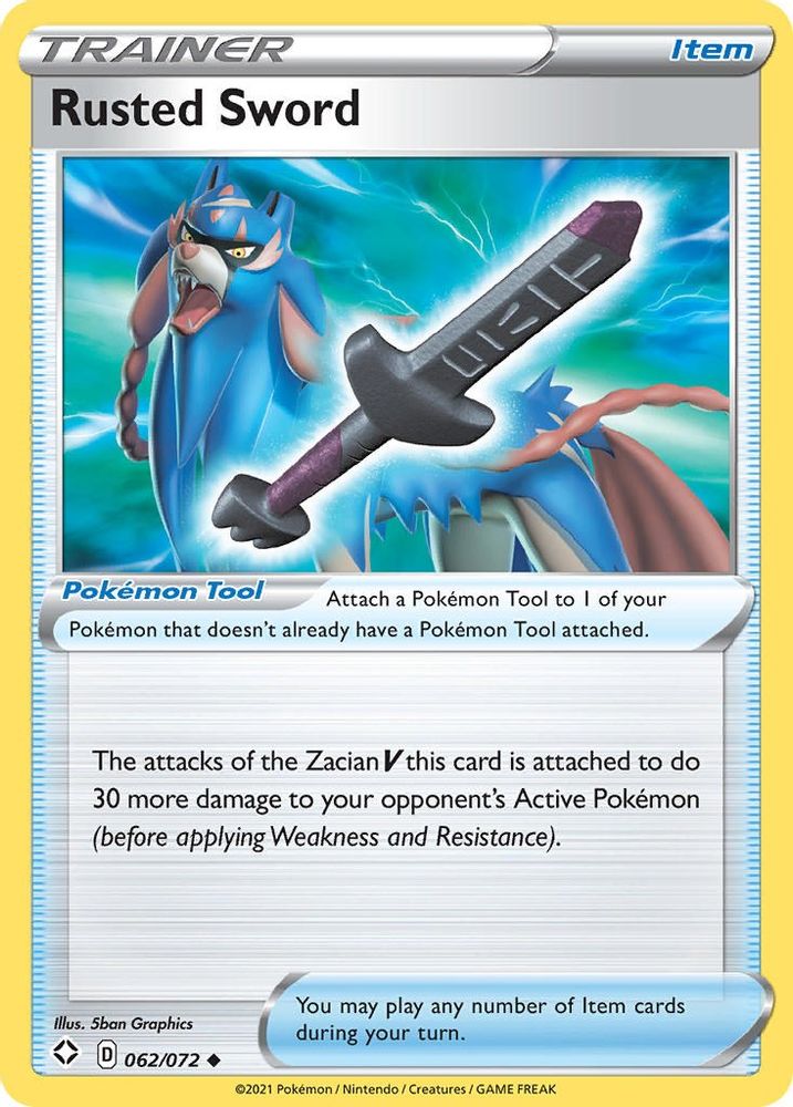 Rusted Sword 062  - Reverse Holofoil Shining Fates - Uncommon