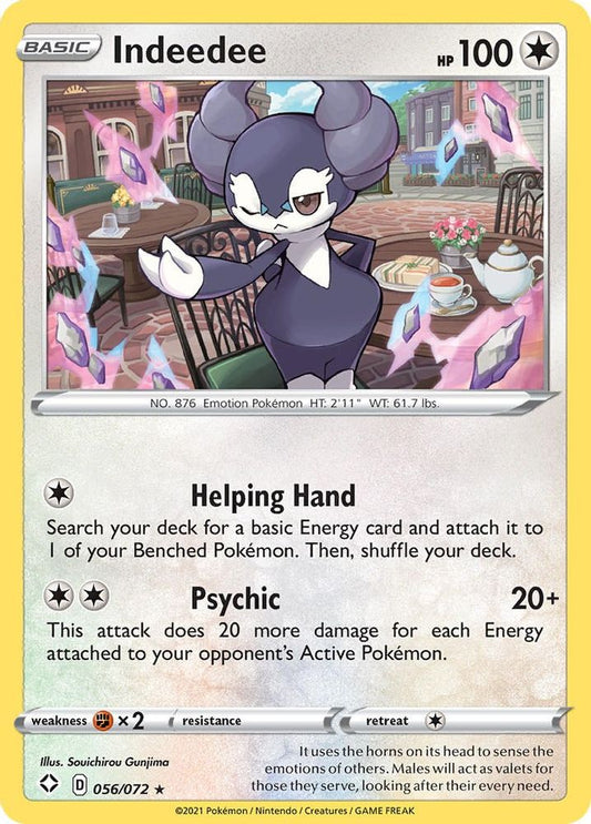 Indeedee 056  - Reverse Holofoil Shining Fates - Holo Rare