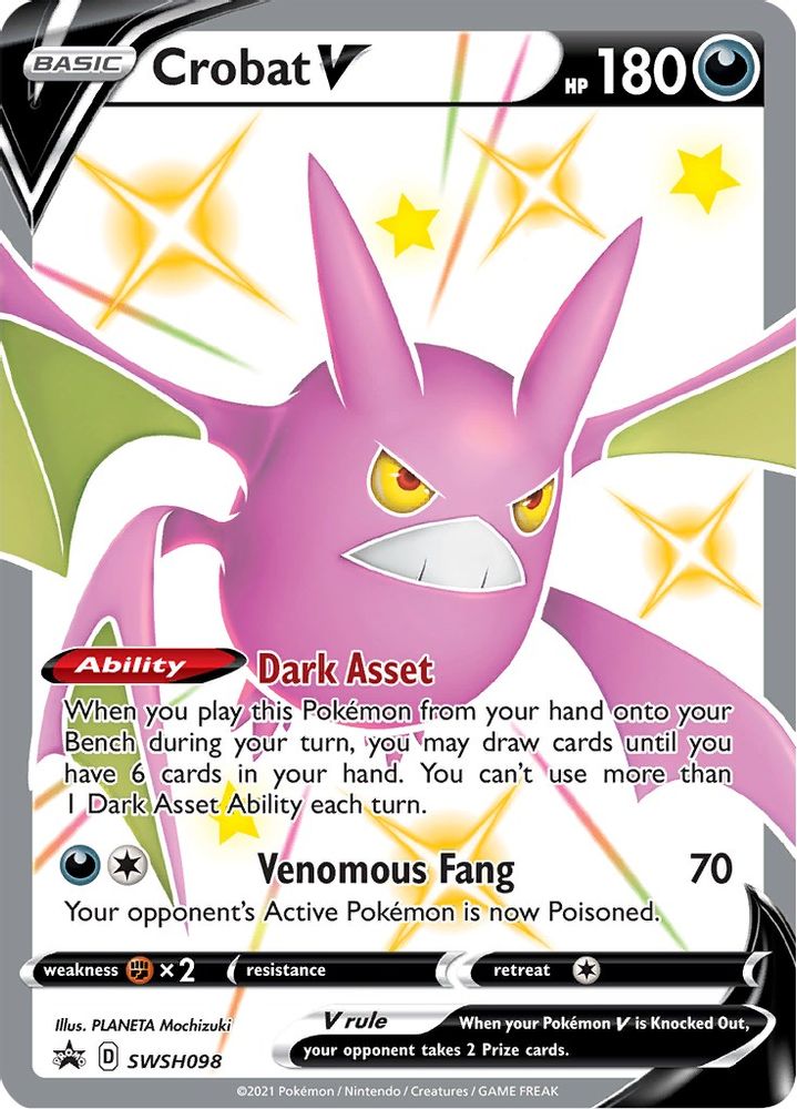 Crobat V SWSH098  - Holofoil SWSH Sword & Shield Promo Cards - Promo