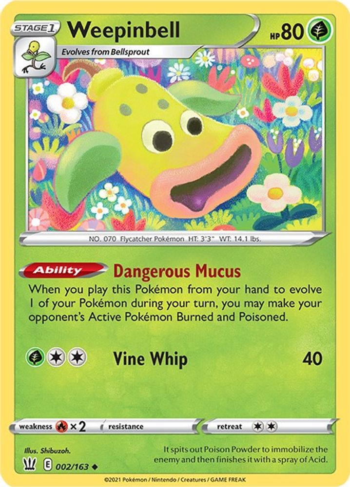 Weepinbell 002  SWSH05 Battle Styles - Uncommon