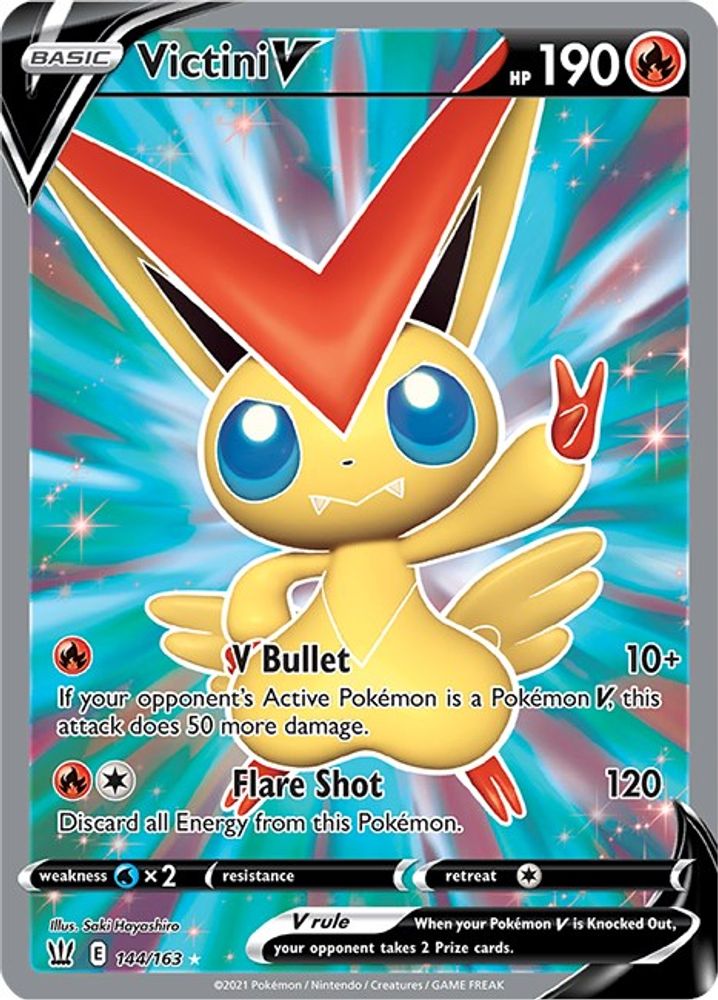 Victini V (Full Art) 144  - Holofoil SWSH05 Battle Styles - Ultra Rare