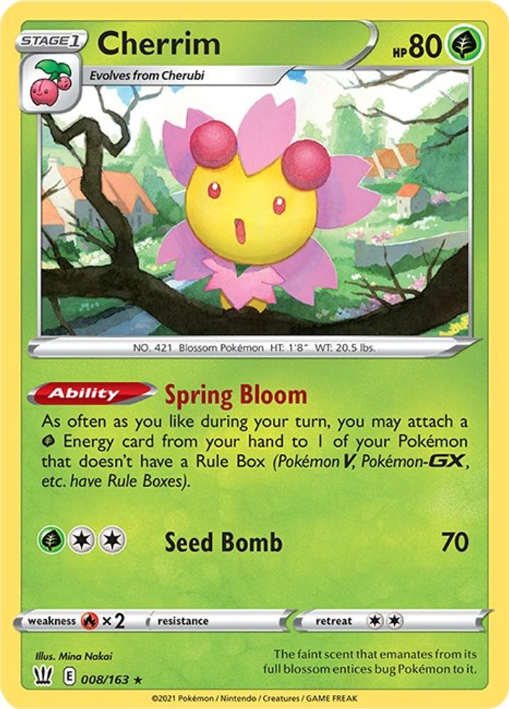 Cherrim 008  - Holofoil SWSH05 Battle Styles - Holo Rare