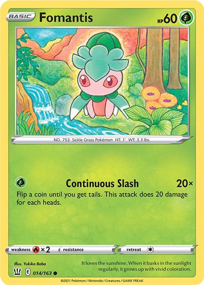 Fomantis 014  SWSH05 Battle Styles - Common
