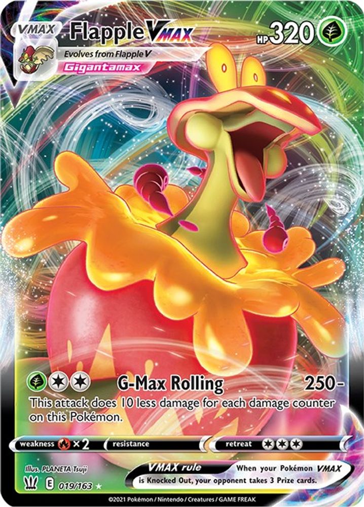 Flapple VMAX 019  - Holofoil SWSH05 Battle Styles - Ultra Rare