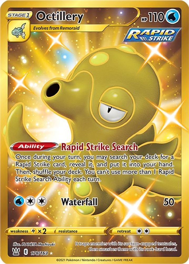 Octillery (Secret) 178  - Holofoil SWSH05 Battle Styles - Secret Rare