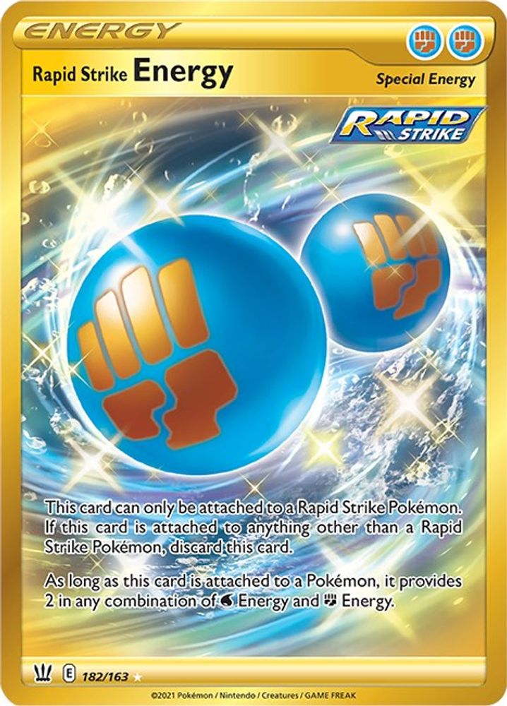 Rapid Strike Energy (Secret) 182  - Holofoil SWSH05 Battle Styles - Secret Rare