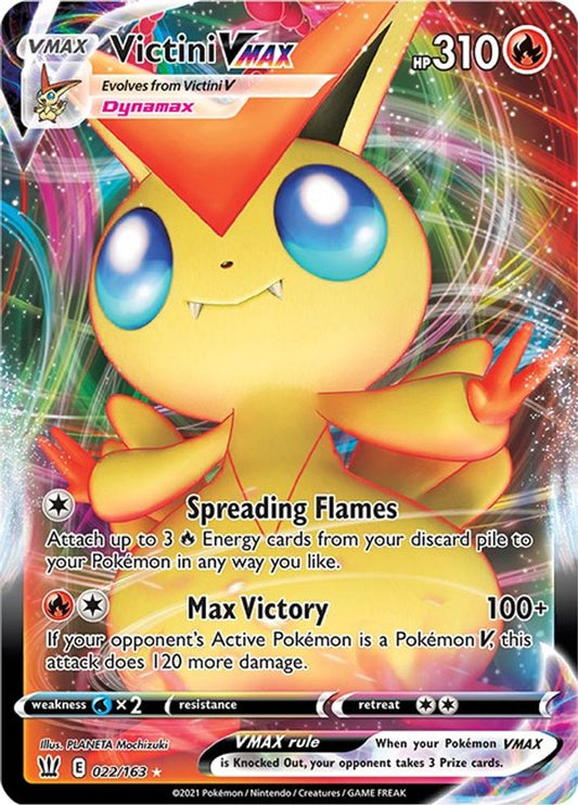 Victini VMAX 022  - Holofoil SWSH05 Battle Styles - Ultra Rare