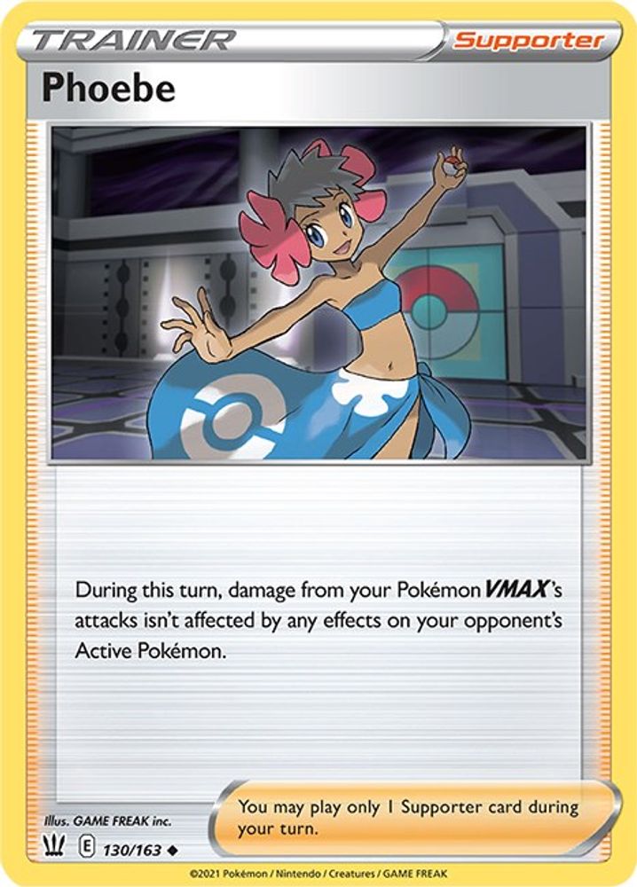 Phoebe 130  - Reverse Holofoil SWSH05 Battle Styles - Uncommon