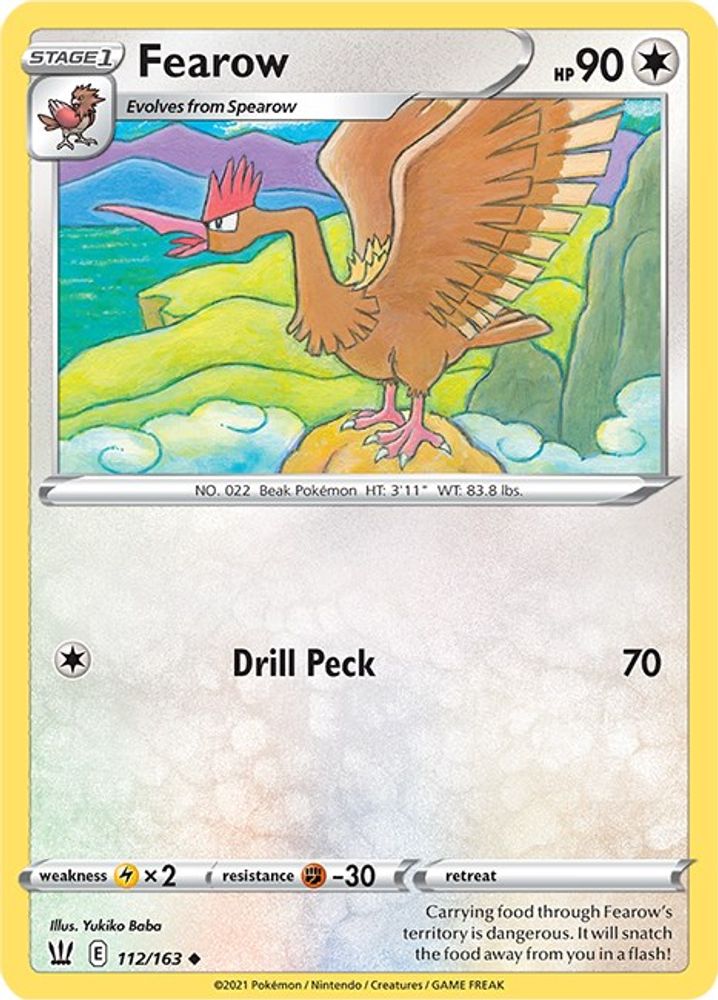 Fearow 112  SWSH05 Battle Styles - Uncommon