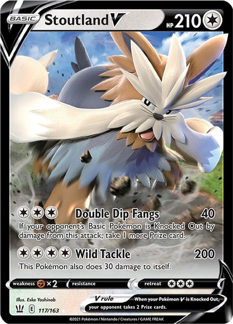 Stoutland V 117  - Holofoil SWSH05 Battle Styles - Ultra Rare