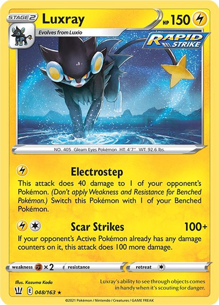 Luxray 048  - Reverse Holofoil SWSH05 Battle Styles - Holo Rare