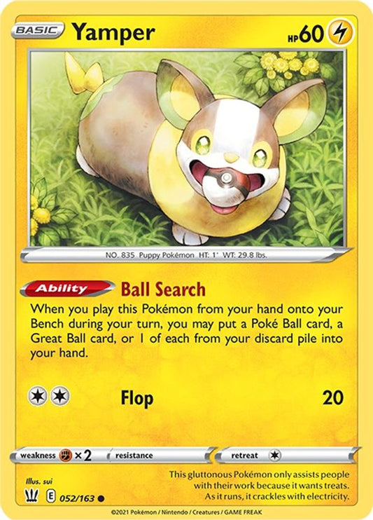 Yamper 052  - Reverse Holofoil SWSH05 Battle Styles - Common