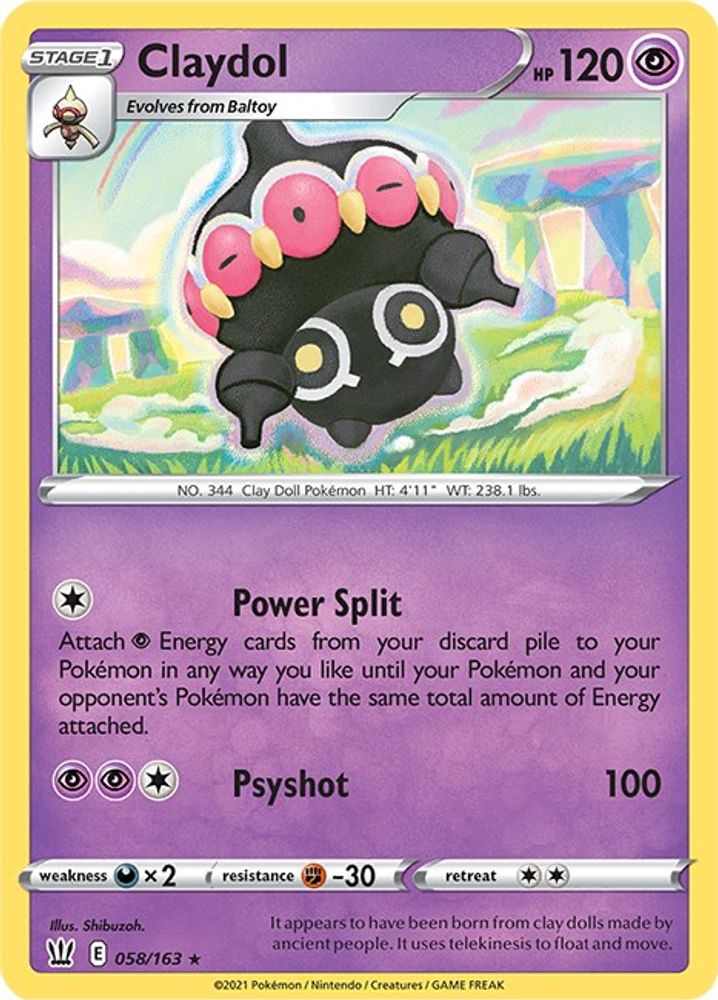Claydol 058/163  SWSH05 Battle Styles - Rare