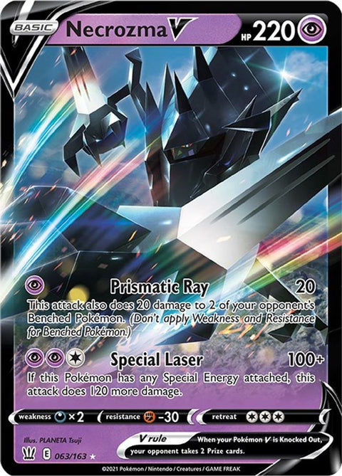 Necrozma V 063  - Holofoil SWSH05 Battle Styles - Ultra Rare