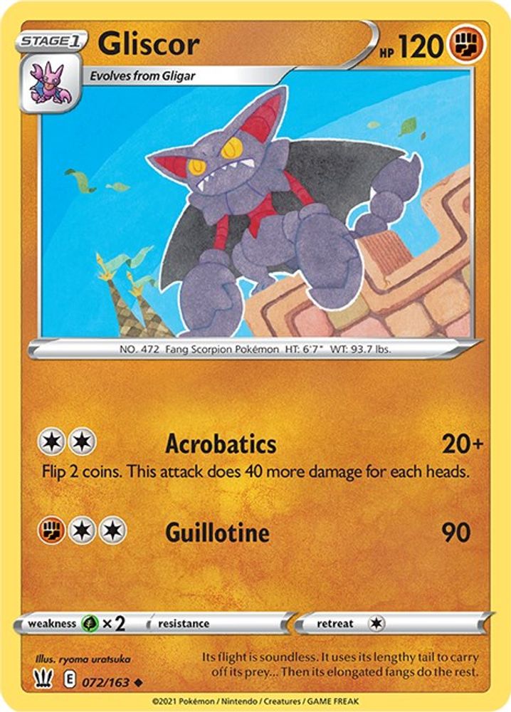 Gliscor 072  SWSH05 Battle Styles - Uncommon