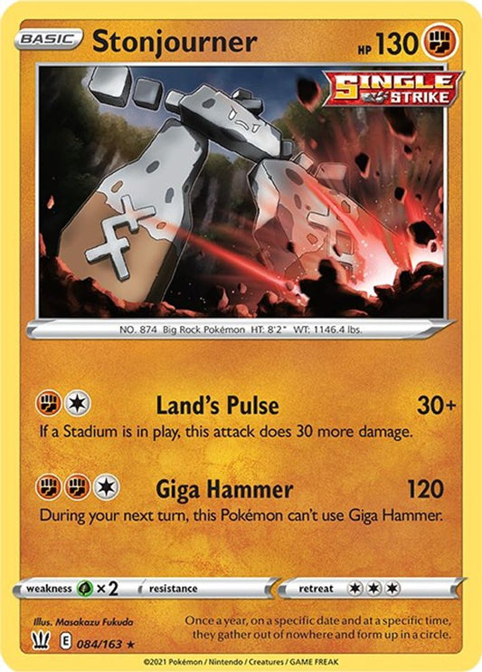 Stonjourner 084/163  SWSH05 Battle Styles - Rare
