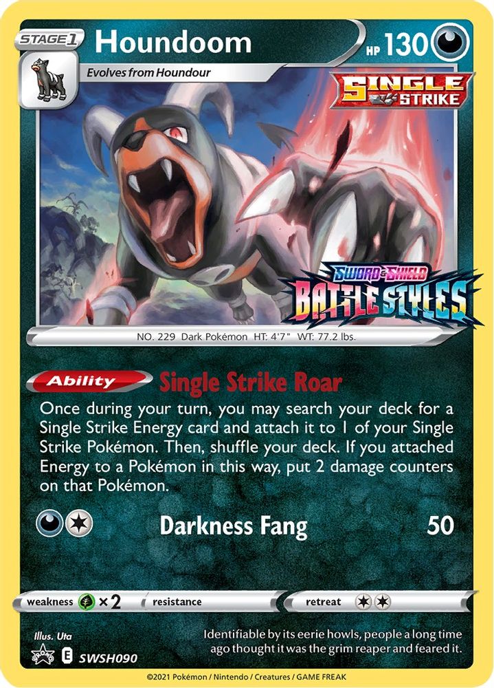 Houndoom - SWSH090 (Prerelease)  - Holofoil SWSH Sword & Shield Promo Cards - Promo
