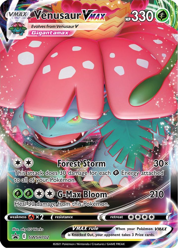 Venusaur VMAX SWSH102  - Holofoil SWSH Sword & Shield Promo Cards - Promo