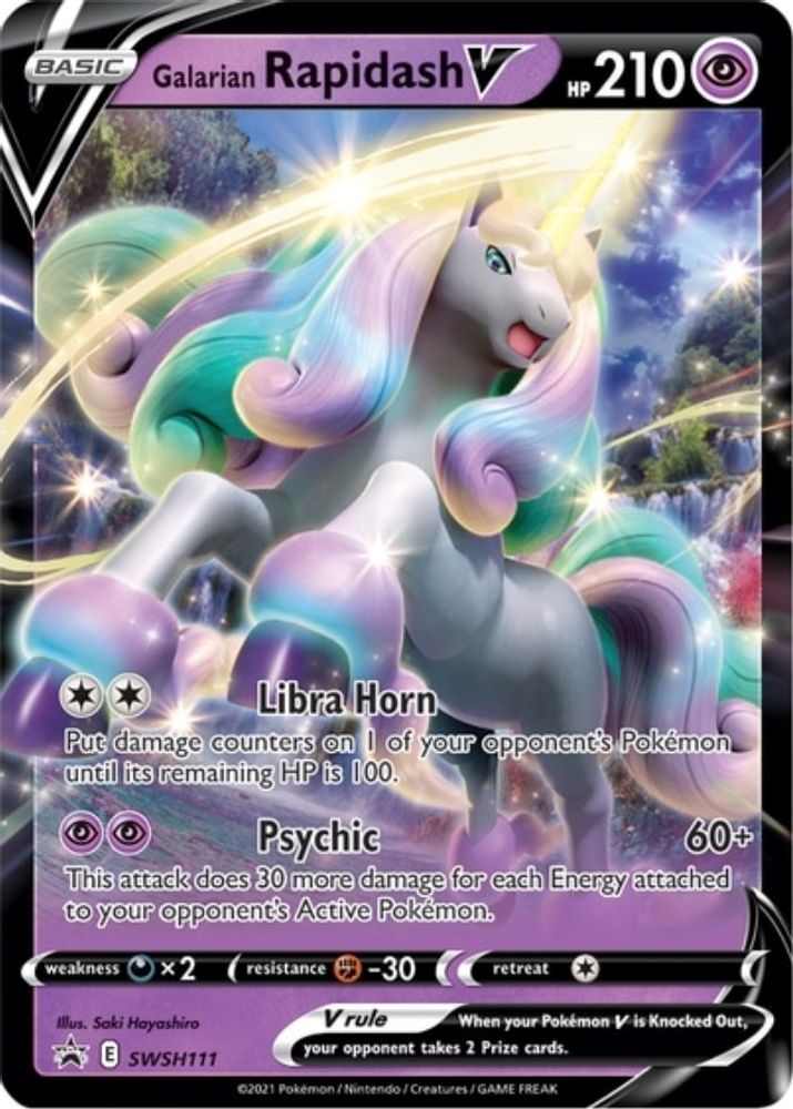 Galarian Rapidash V SWSH111  - Holofoil SWSH Sword & Shield Promo Cards - Promo