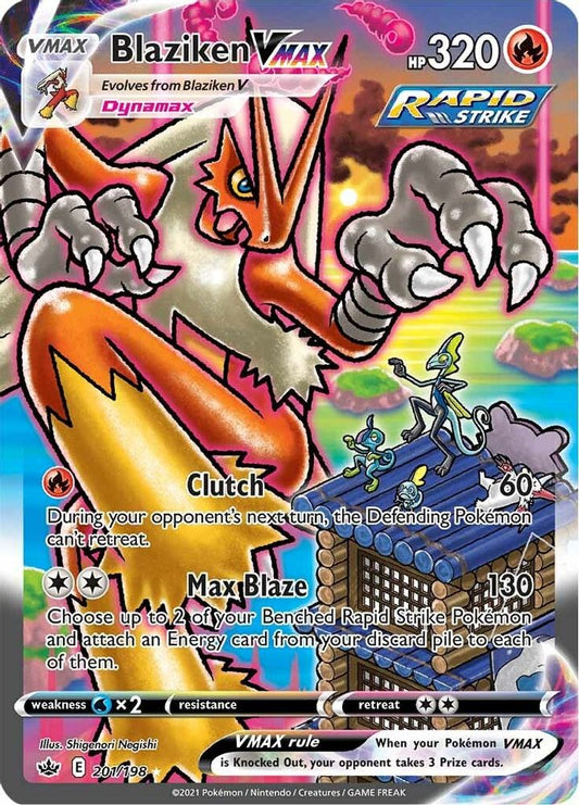 Blaziken VMAX (Alternate Art Secret)  - Holofoil SWSH06 Chilling Reign - Secret Rare