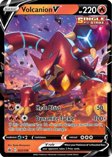 Volcanion V 025  - Holofoil SWSH06 Chilling Reign - Ultra Rare
