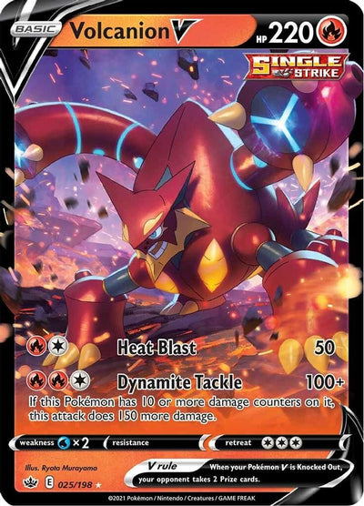 Volcanion V 025  - Holofoil SWSH06 Chilling Reign - Ultra Rare