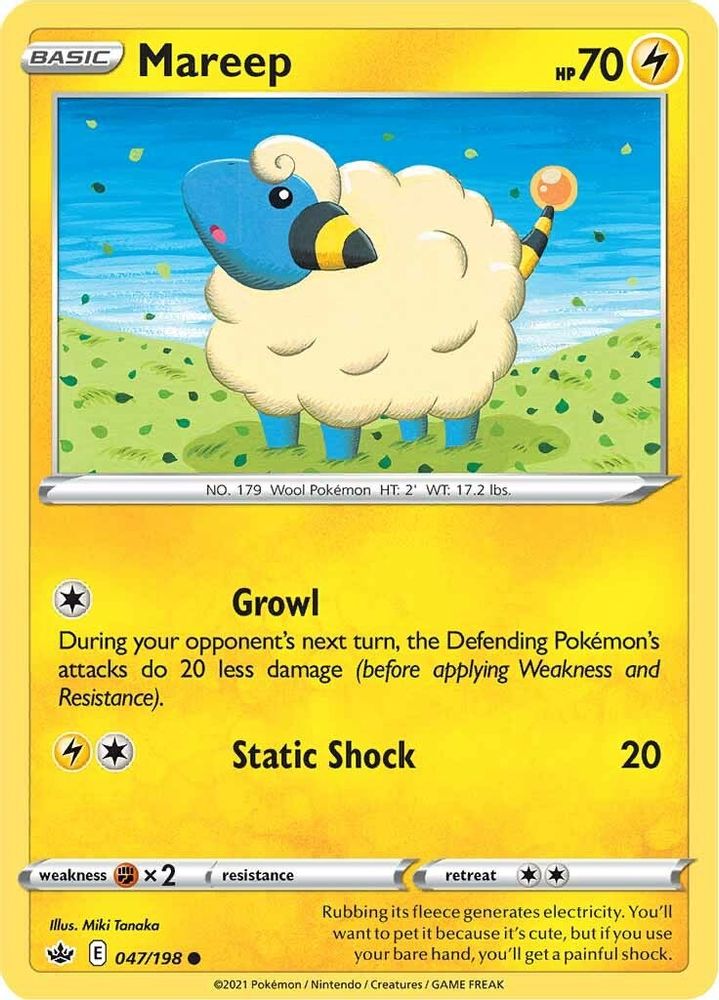 Mareep 047  SWSH06 Chilling Reign - Common