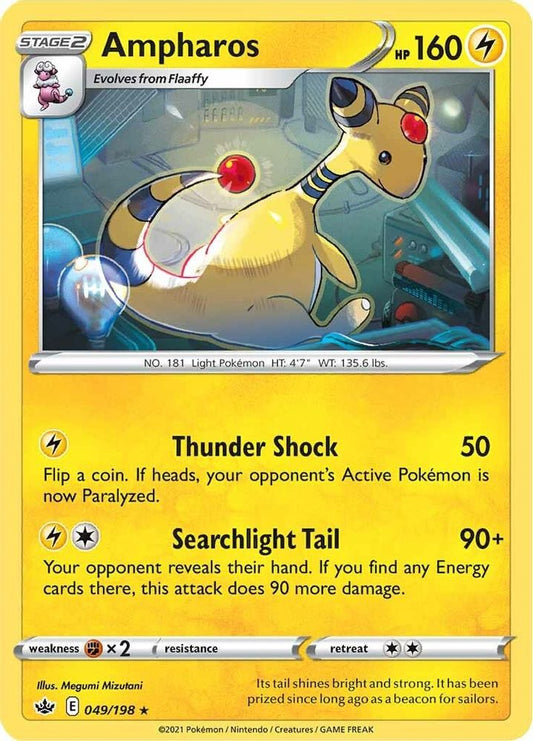 Ampharos 049  SWSH06 Chilling Reign - Rare