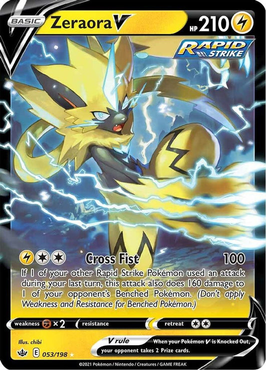 Zeraora V 053  - Holofoil SWSH06 Chilling Reign - Ultra Rare