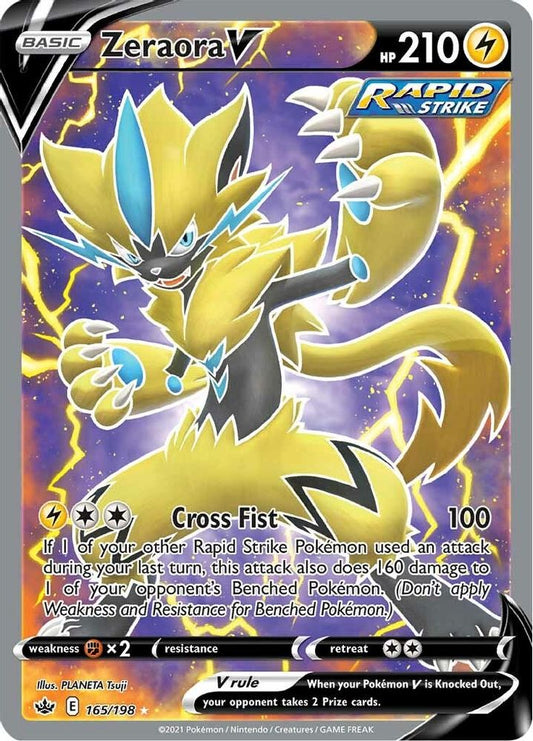 Zeraora V (Full Art) 165  - Holofoil SWSH06 Chilling Reign - Ultra Rare