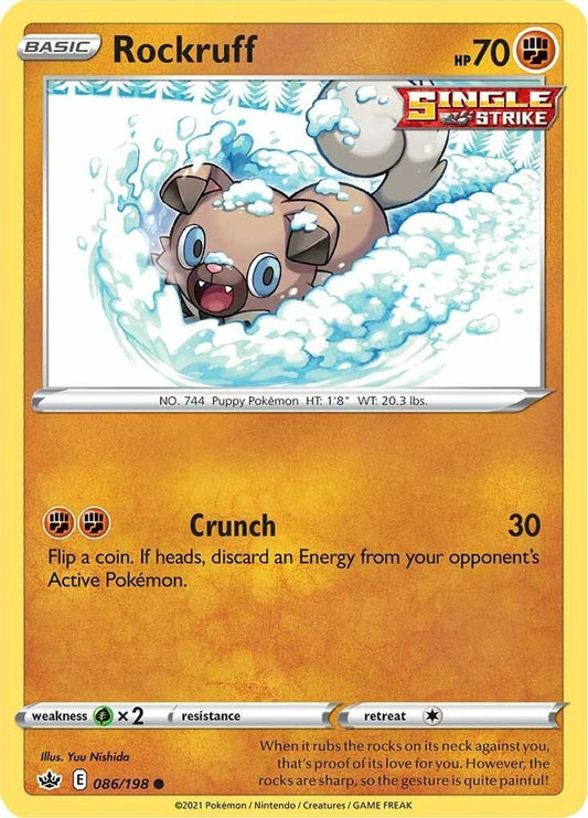 Rockruff 086  SWSH06 Chilling Reign - Common