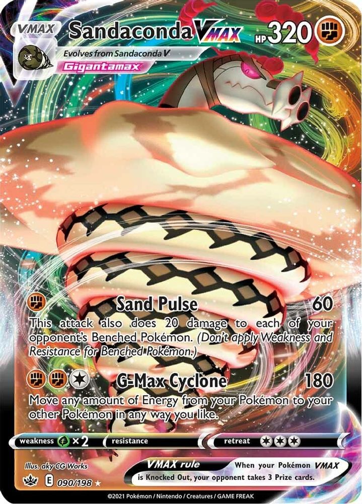 Sandaconda VMAX 090  - Holofoil SWSH06 Chilling Reign - Ultra Rare