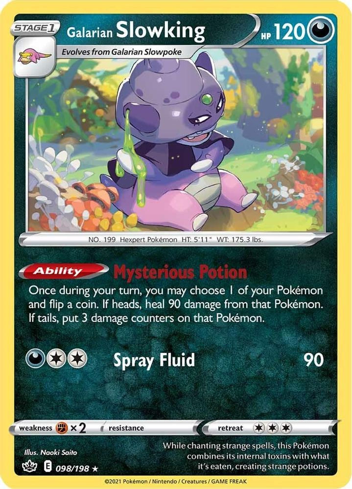 Galarian Slowking 098  - Holofoil SWSH06 Chilling Reign - Holo Rare